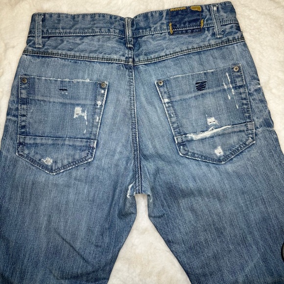 ⚡️Rad Thrashed Vintage Y2K Distressed Paint Boyfriend Fit Aeropostale Blue Jeans - Picture 4 of 13